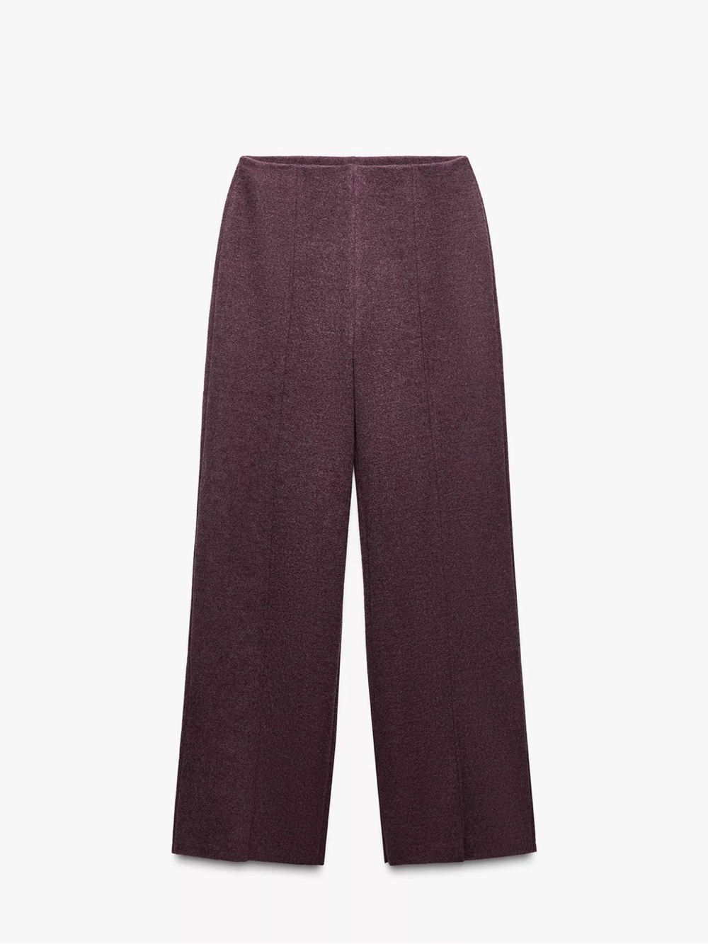 ZARA Soft Straight Leg Pants Burgundy Size S